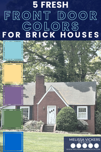 Fresh Door Colors for Brick Houses - Melissa Vickers Design