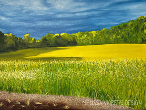 Landscape Oil Painting: Field in Summer