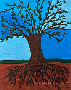 Gouache Painting: Tree